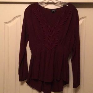 Burgundy blouse
